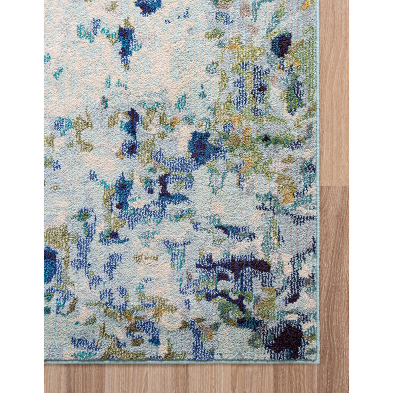 Hashimoto Abstract Light Blue Indoor Area Rug
