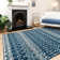 Donaway Blue Moroccan Tile Power Loom Rug
