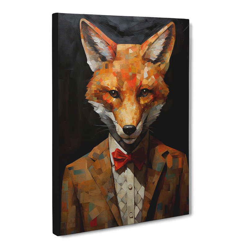 Fox Dadaism Art No.3 - Wrapped Canvas, 76cm H x 50cm W x 3cm D