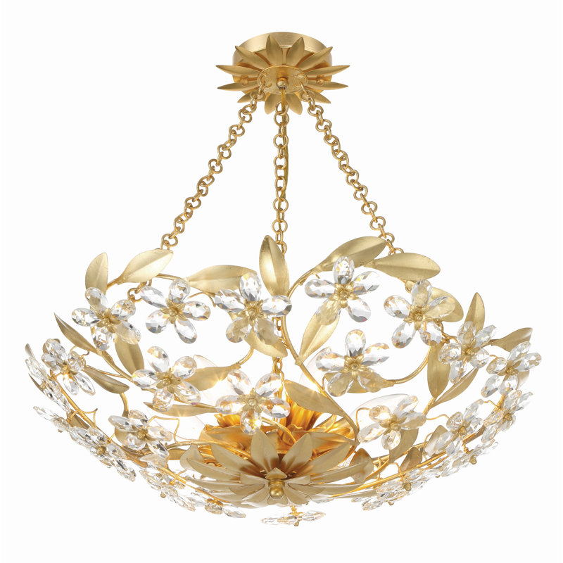 Babbitt 6 - Light Dimmable Novelty Chandelier, Antique Gold