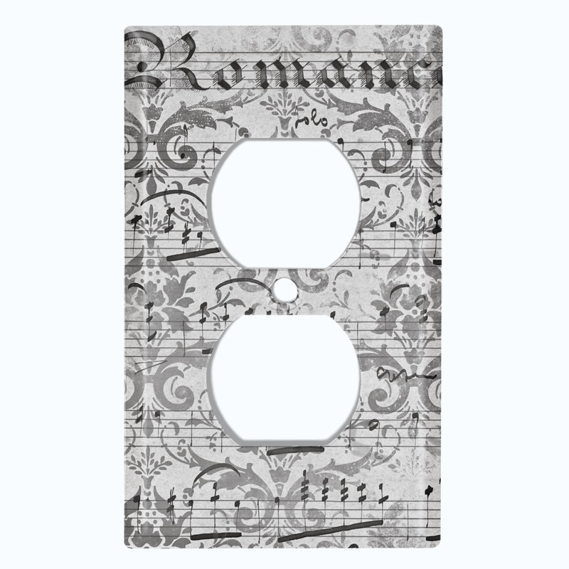 Plaque murale à motifs 1 prise, Gris