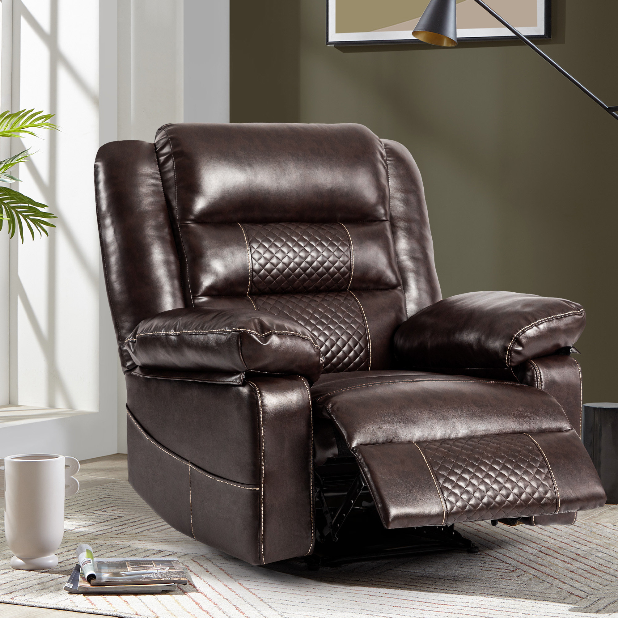 Vegan Leather Heated Massage Chair