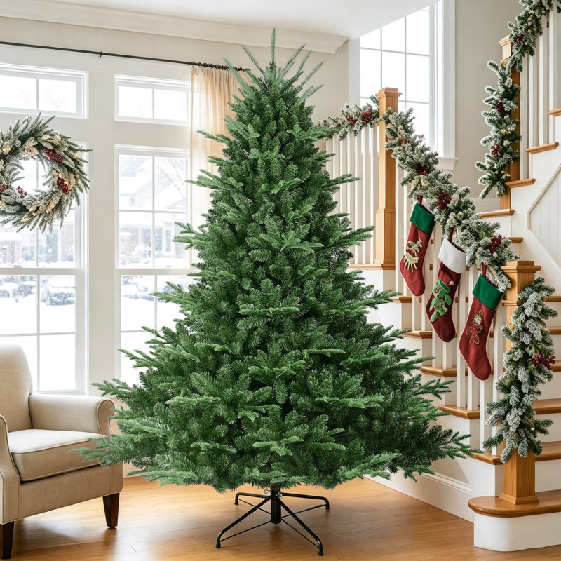 Arbre de Noël artificiel vert conique non éclairé, 6'