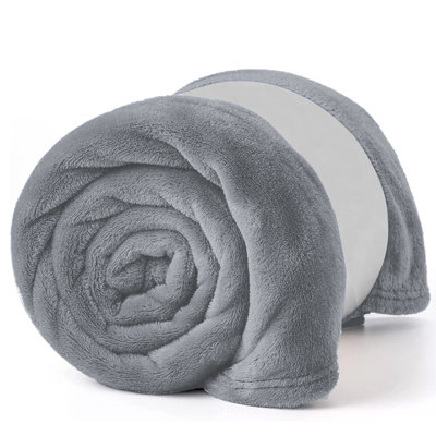 Reversible Plain Weave Fleece Throw Blanket