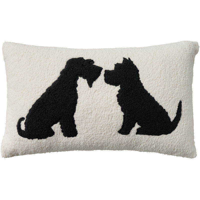 Leanne Polyester/Polyester Blend Lumbar Rectangular Pillow Cover & Insert, Black