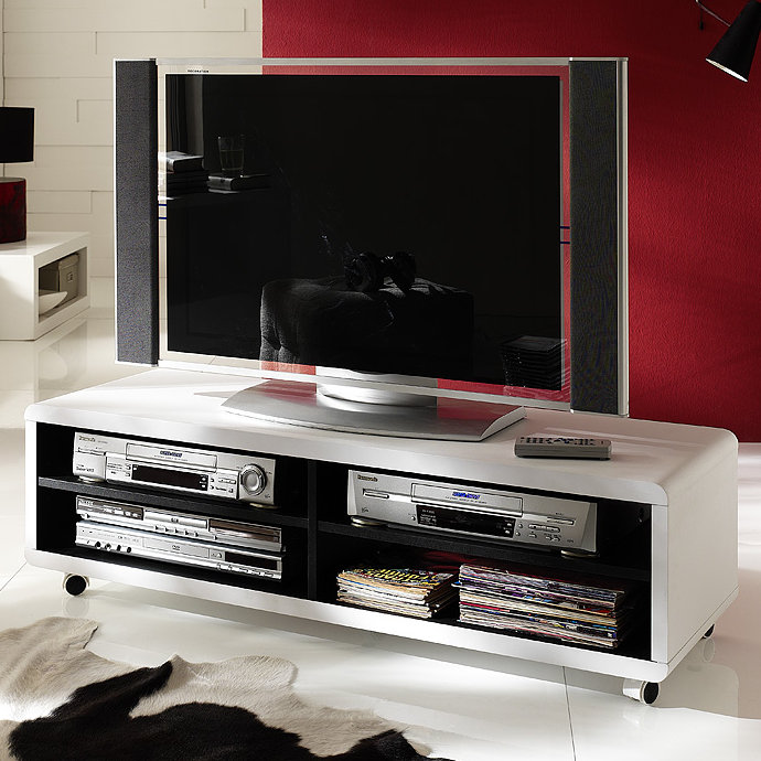 TV Stand for TVs up to 50", White/Black