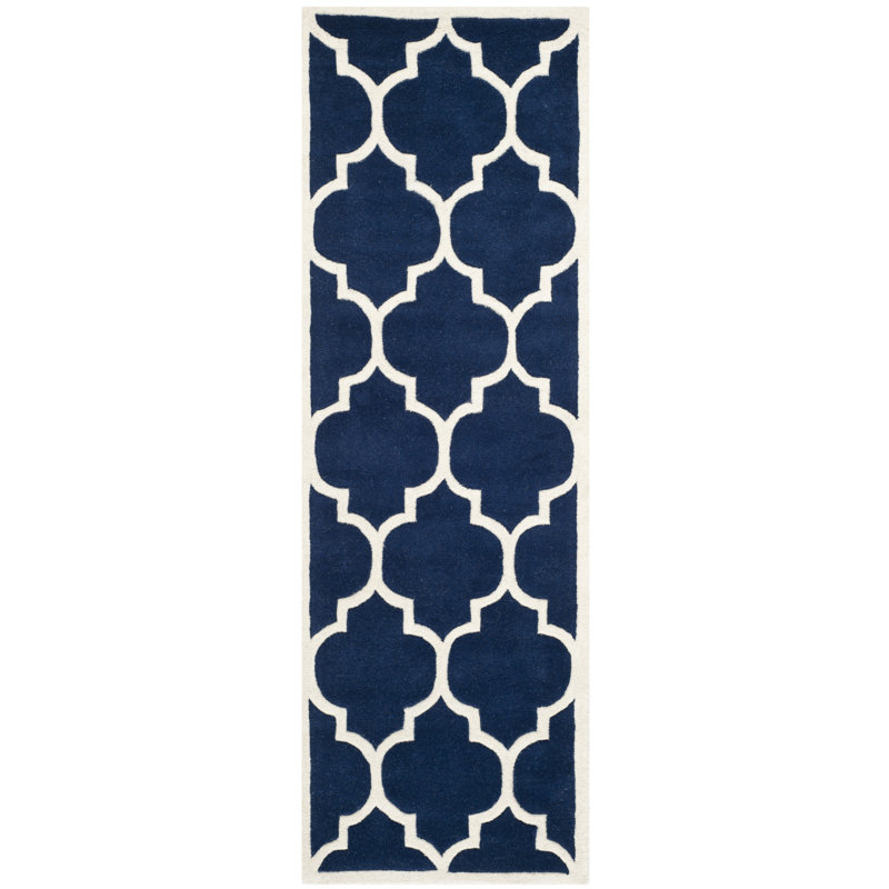 Carolene Hand Tufted Wool Geometric Rug, Runner 2'3" x 13'