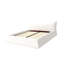 Grand lit plateforme tapissier avec tête de lit en velours de forme spéciale, structure en métal et bois massif, beige / blanc-1569143181-1569143183