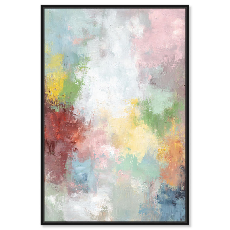 "Pastel Cloudburst", reproduction d'art sur toile par Art Remedy, Structure noire, H 16 po x l 11 po