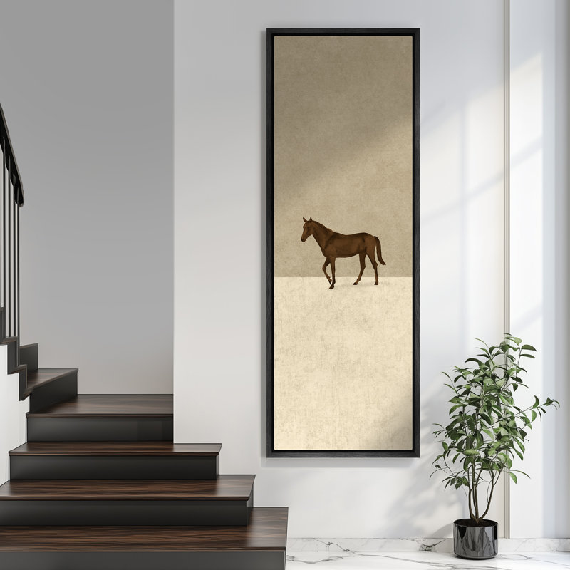Reproduction d'art rétro sur toile encadrée de pin rétro vintage, H 60 po x l 20 po, Noir