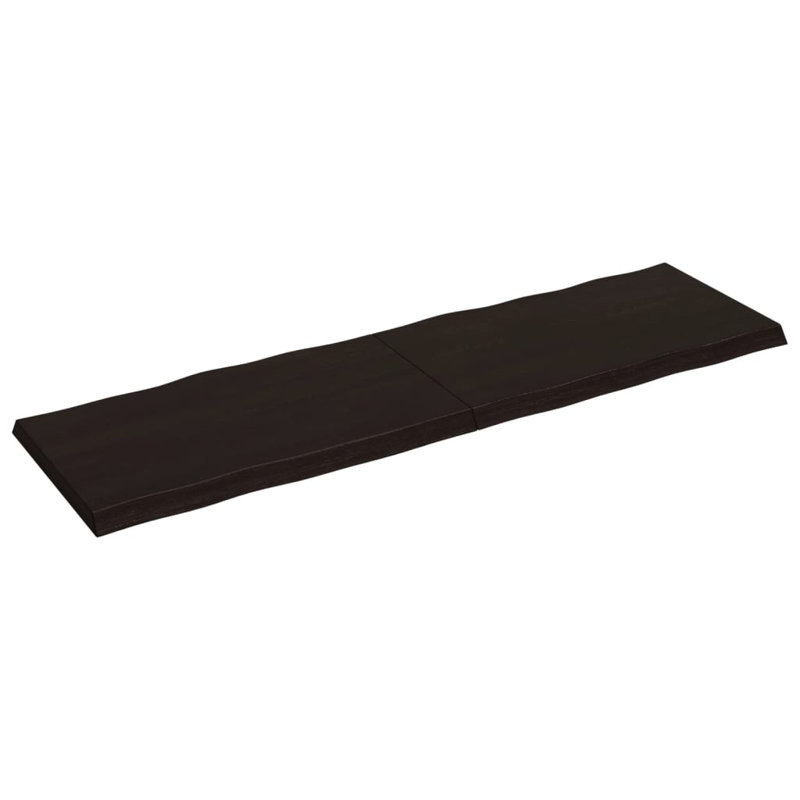 Solid Wood Table Top, Dark Grey, 60cm H x 200cm W x 6cm D