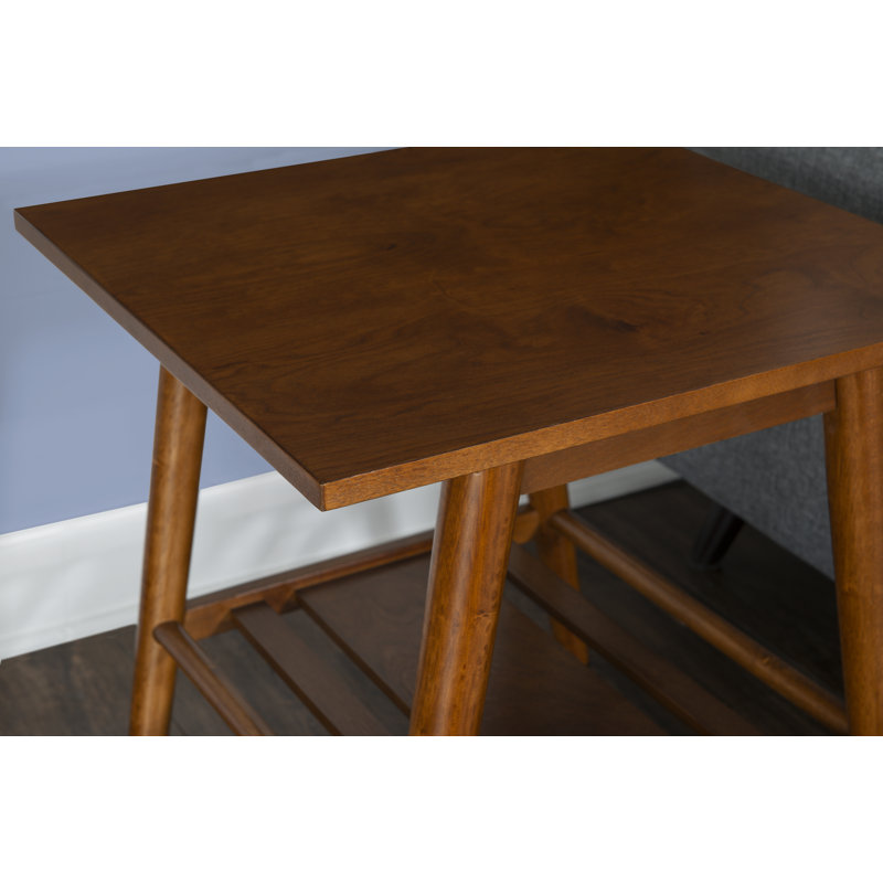 Ailani 47” W Solid Wood Coffee Table with Birch Veneer, Brown
