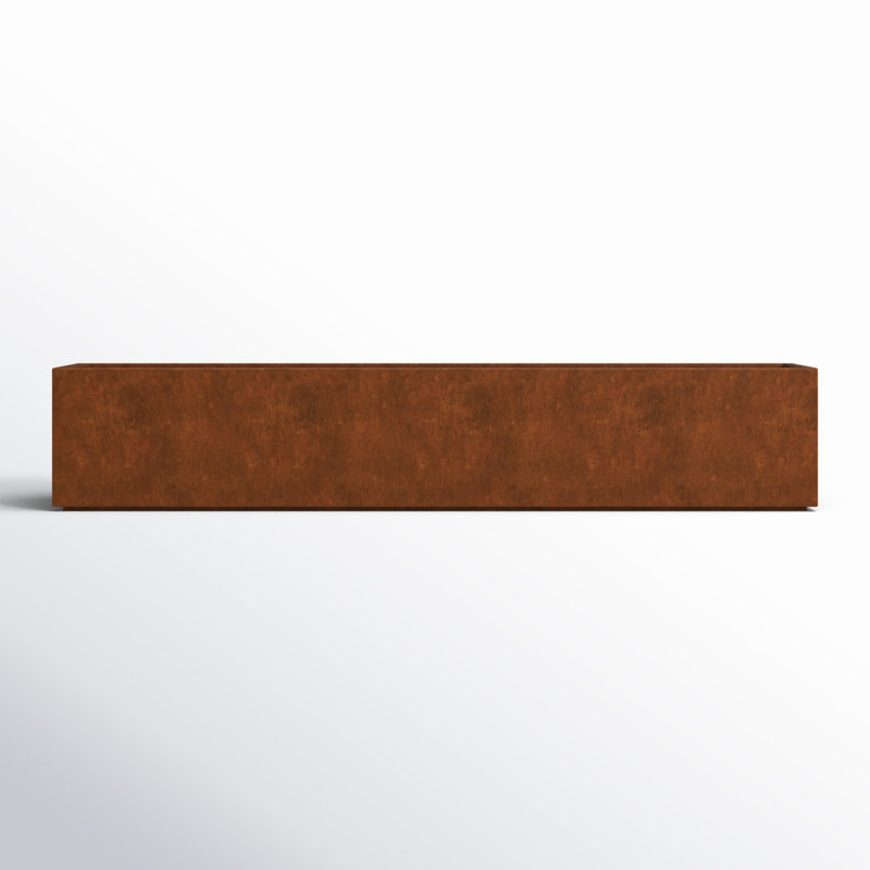 Corten Steel Series 9" H Rectangle Window Box Planter, 9" H x 48" W x 9" D