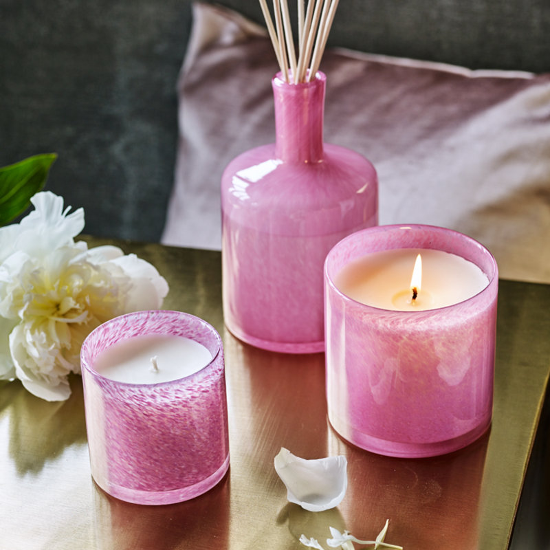Duchess Peony Scented Jar Candle, 3" H x 3" W x 3" D