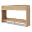 Console moderne Dulane 55 po avec 2 tiroirs, tablette ouverte, bords courbés, naturel-1695766197-1708785074