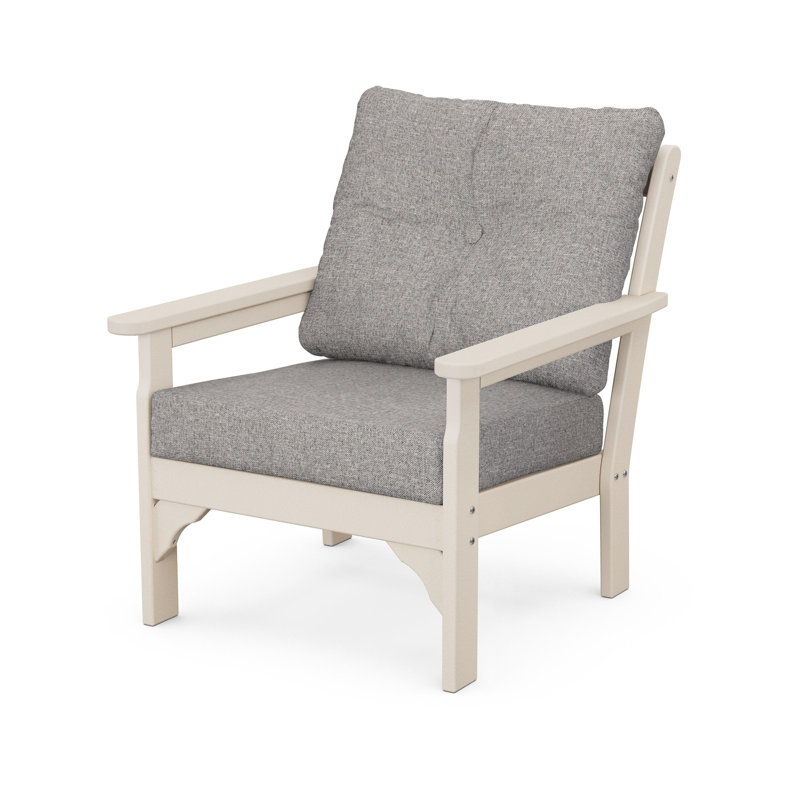 Lakeside Vineyard Deep Seating Chair, Grey Mist, Green
