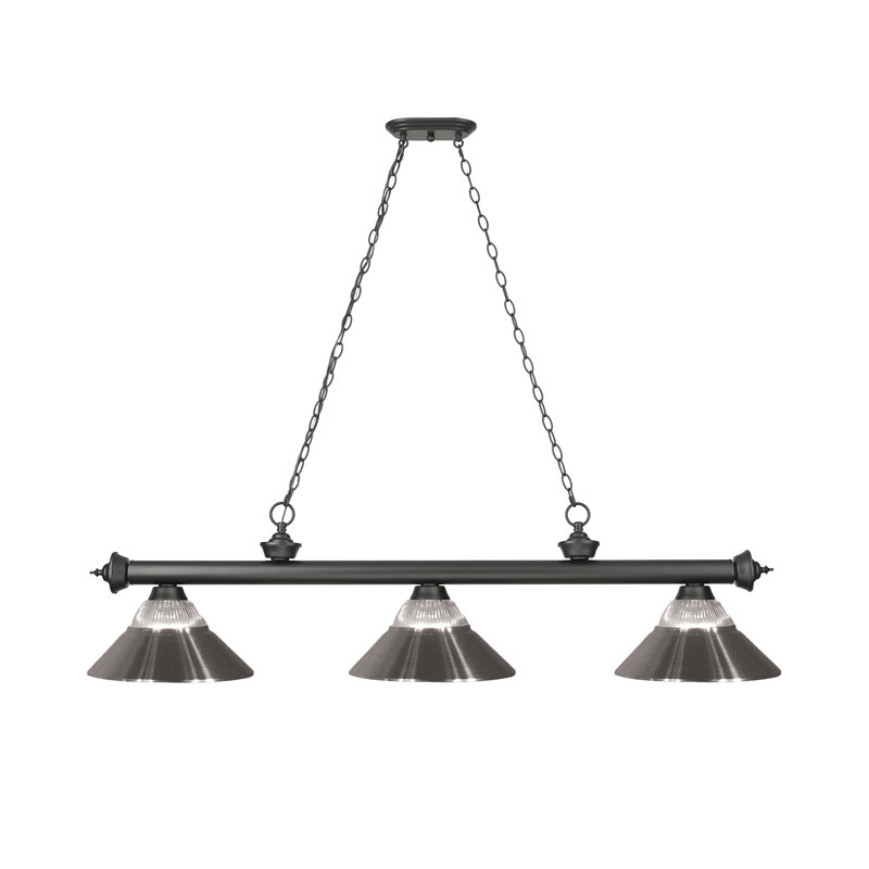 Billington 3 - Light Pendant, Brushed Nickel, Matte Black