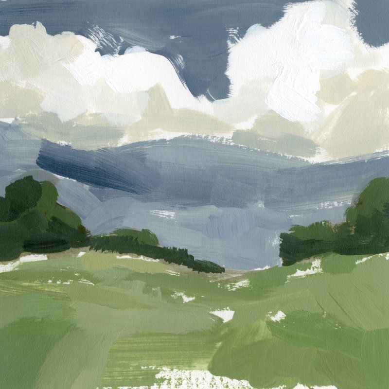 " Spring Meadow Study III " by Victoria Barnes, 20" H x 20" W x 1.25" D