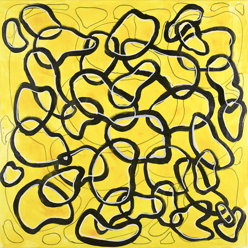 Joyce Creiger, chaîne jaune - reproduction d'art sur toile tendue