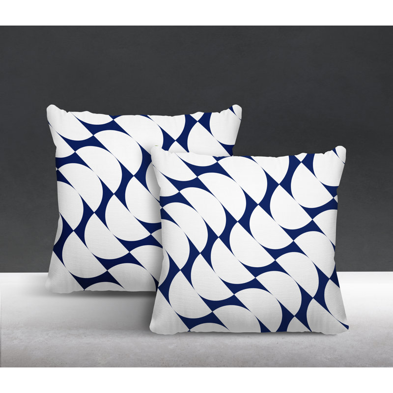 Coussin Piers, L 17 po x H 17 po, Bleu marine