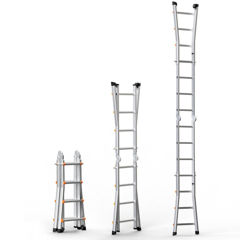 Aluminium Lightweight Folding Extension Ladder, 396.2cm, 618.1cm