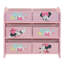 Disney Classic Minnie Mouse Toy Storage Unit: 6-Box Organizer for Bedroom - Made from Engineered Wood/Fabric/Metal - Easy Assembly and Clean Up