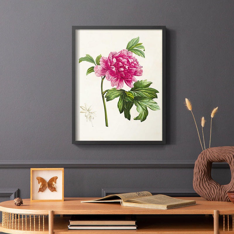 «Pretty Botanicals I», reproduction encadrée - bois massif, H 20 po x l 16 po, Noir