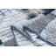 Ensemble de courtepointe à motif de carreaux en coton bleu HoneiLife-125173496-125173498