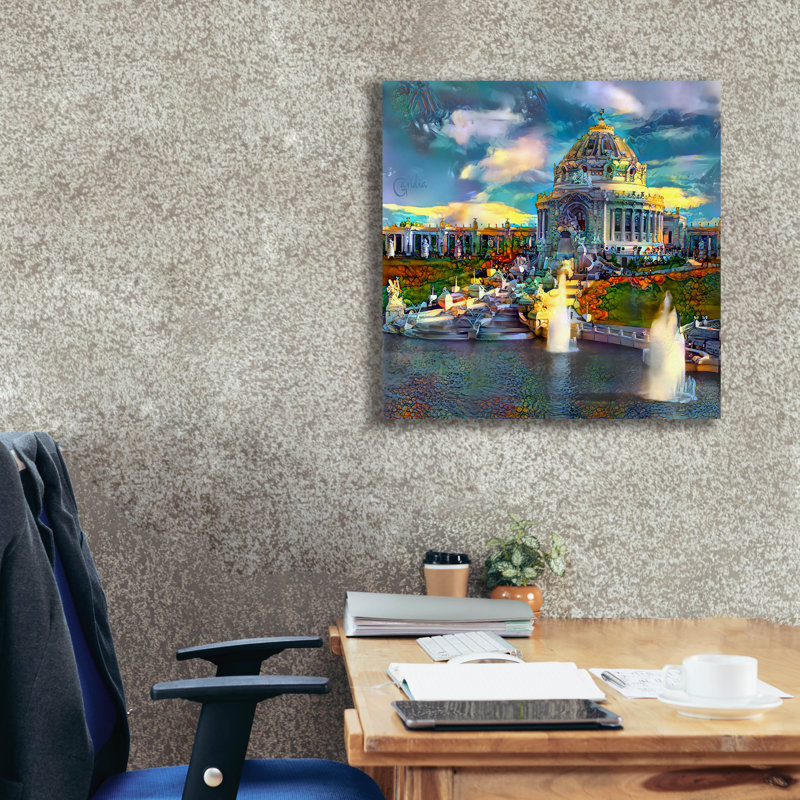«United States 1904 Saint Louis Worlds Fair» par Pedro Gavidia, art mural sur toile, 26 po x 26 po