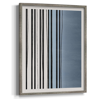 Abstracto Azul I Framed Print - Solid Wood