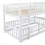 Lit superposé avec glissade, lit superposé simple au-dessus de simple avec clôture et échelle pour enfants adolescents