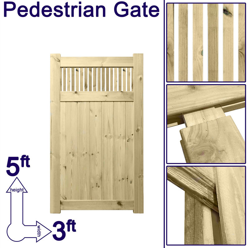 Sacha Gate Fencing, 150cm H x 90cm W x 4.5cm D