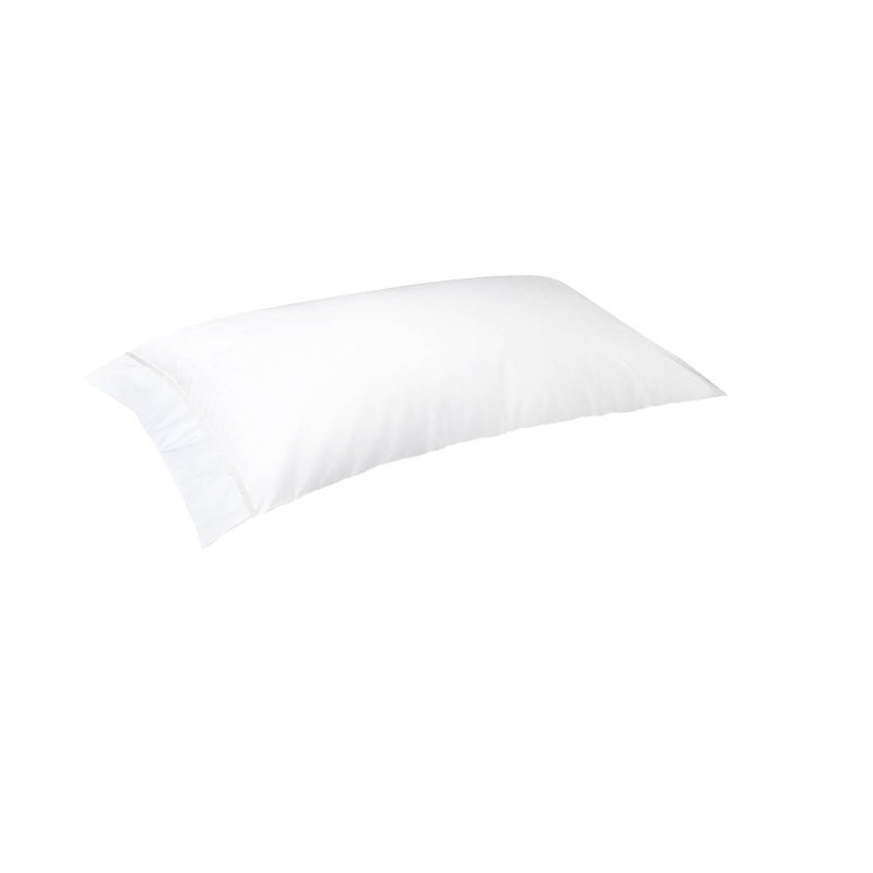 Athena Percale Pillow Case, Blanc, Standard Pillowcase