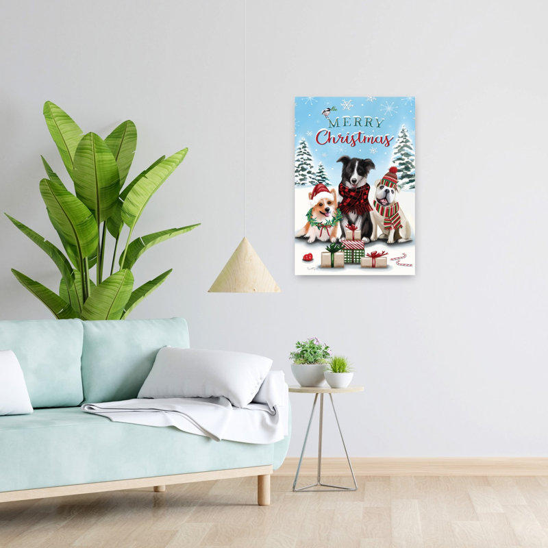 Merry Christmas Dogs II, H 24 po x l 16 po