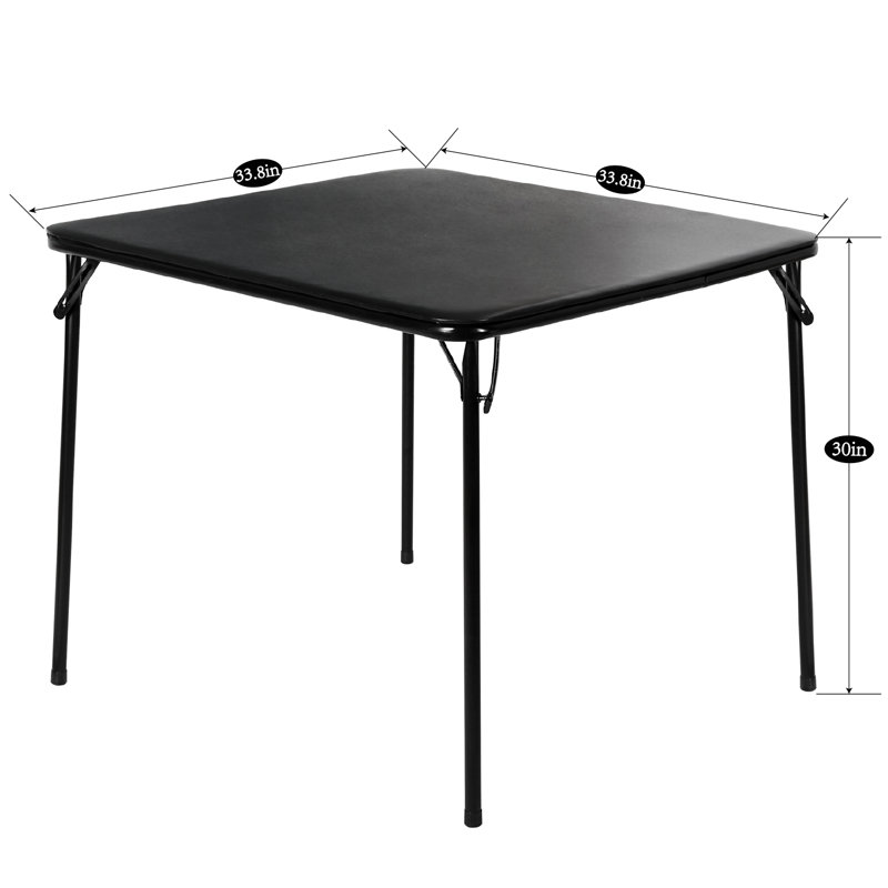Table de poker moderne à 4 joueurs de style industriel avec chaises