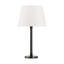 Lauren Ralph Lauren Grayson 1 Light Bedroom Home Office Living Room Lamp With White Linen Shade-1213127311-1213127308
