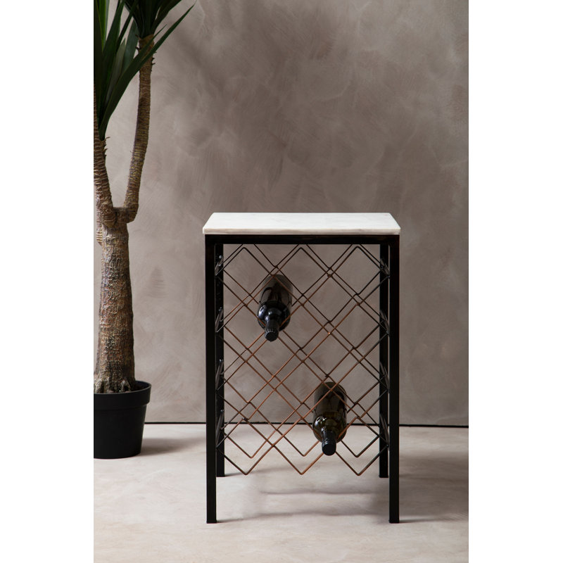 Templar Floor Wine Bottle Rack White,black