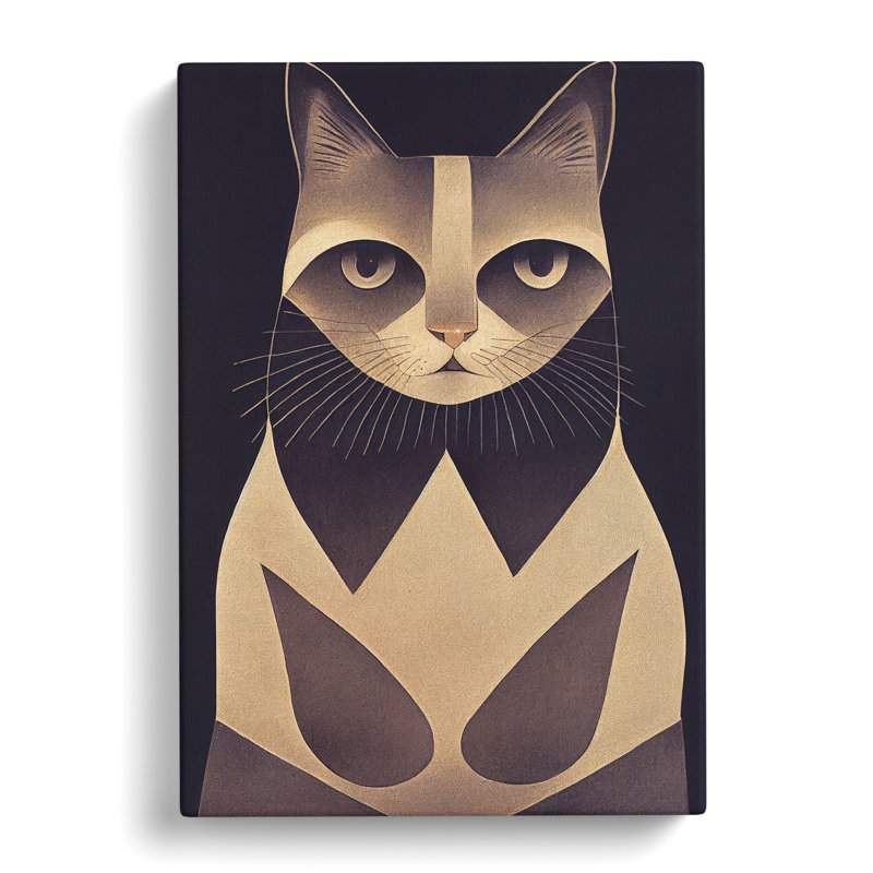 Marvellous Cat Abstract - Wrapped Canvas, 50cm H x 35cm W x 3cm D