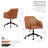 Flannigan Faux Leather Swivel Office Chair-616849412