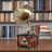 Retro Brown Record Player with Bluetooth Speaker Integrated Phonograph and CD Playback