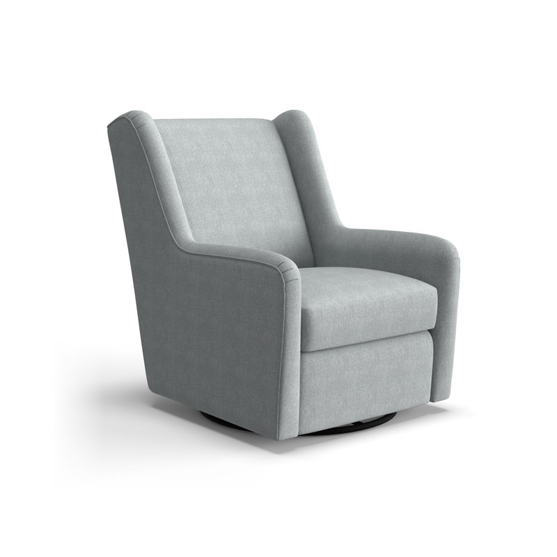 Fauteuil oscillant pivotant Miranda, Tissu performance gris colombe