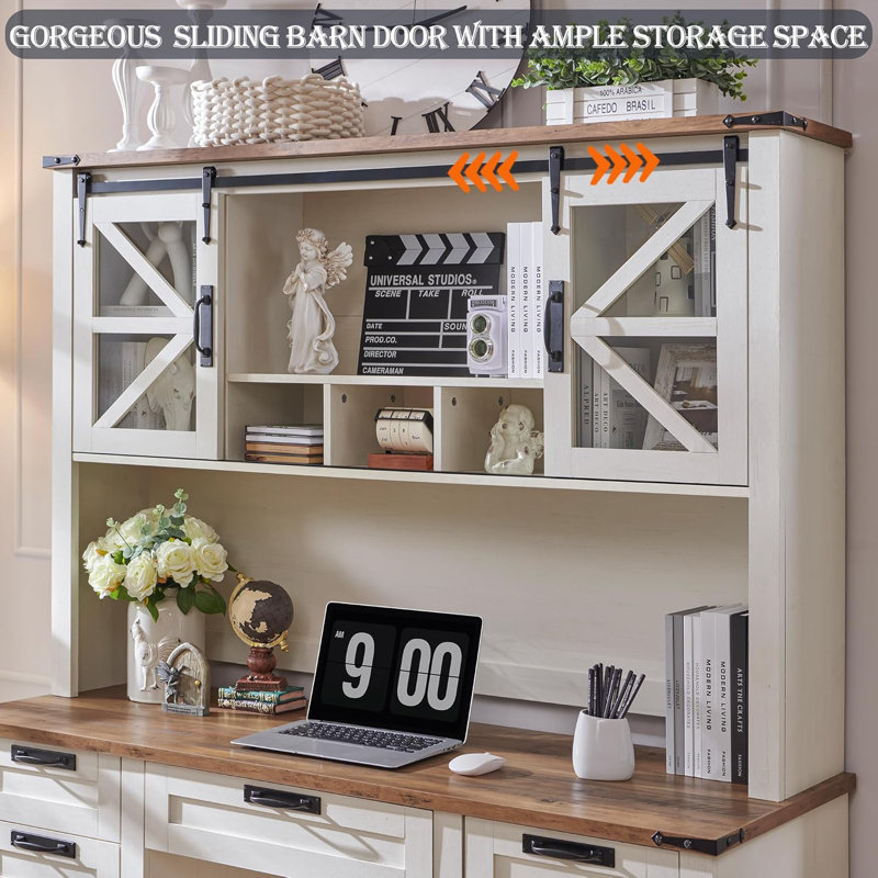 Bureau 42 po Farmhouse, Blanc antique
