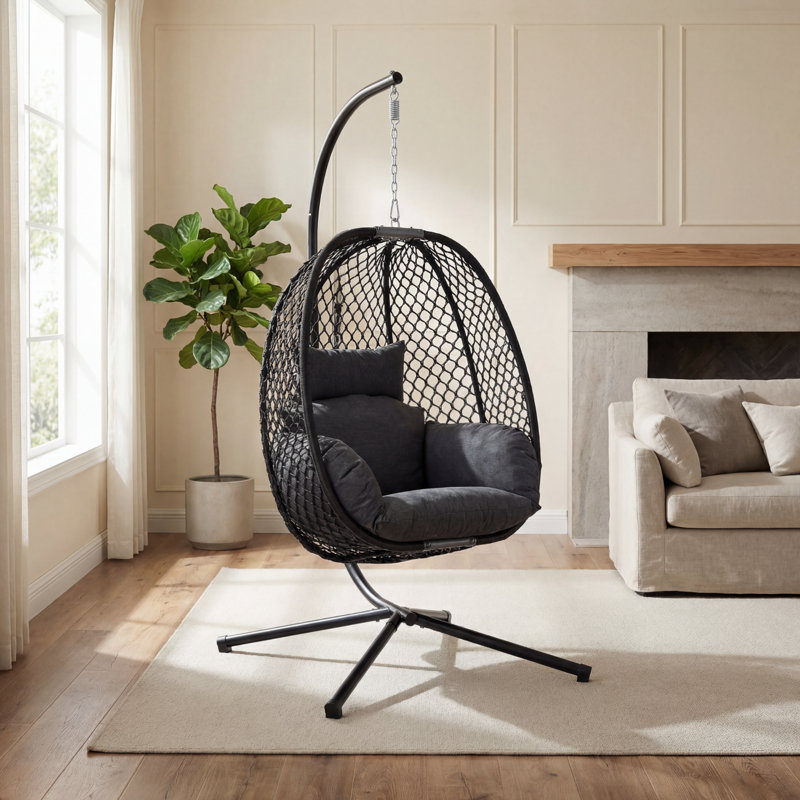 Porch Swing, Black/Black