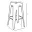 Itzia Counter Stool with Metal Frame-438302894-432782237-438298318