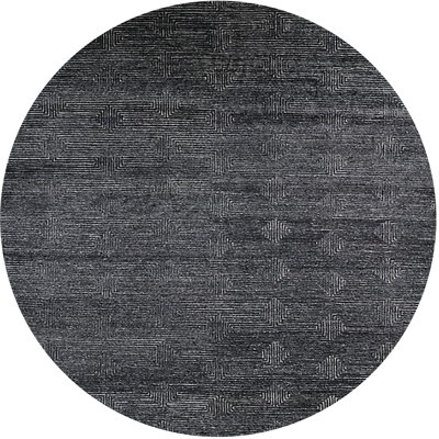 Tapis noir à motif géométrique Iqlaas