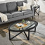 Oval Glass Coffee Table