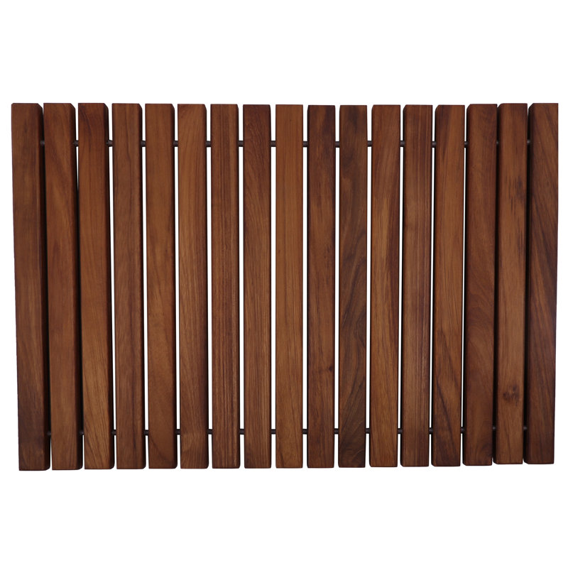 Idania Teak Non-Slip Bath Mat, Brown