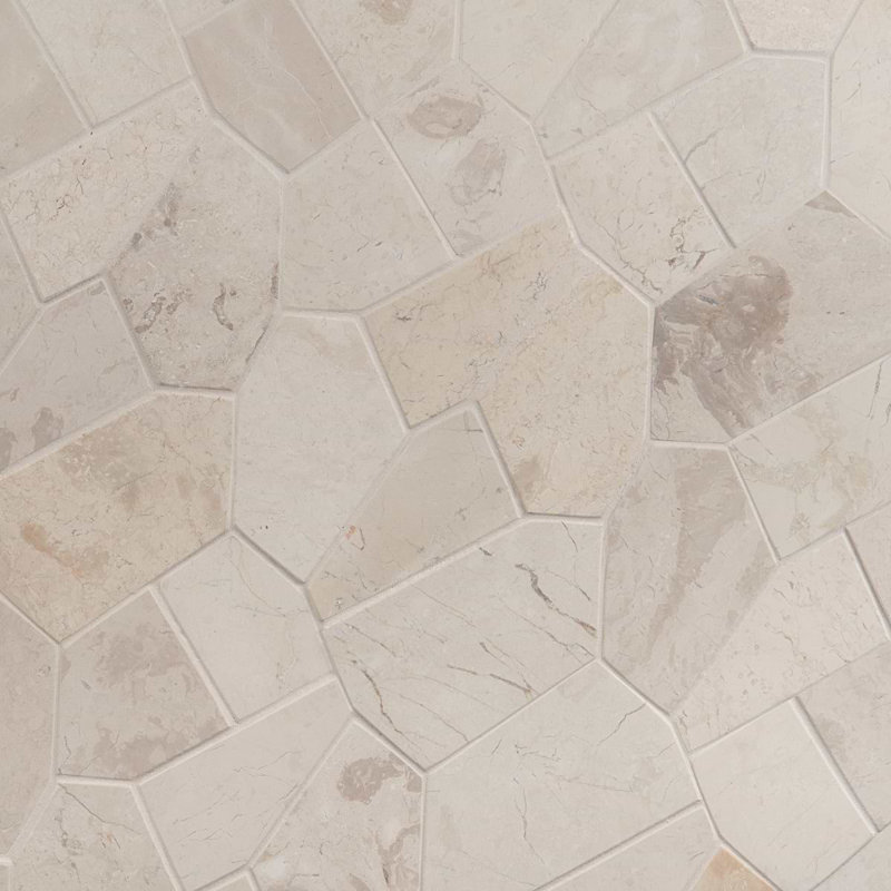 Nature Organica Marble Mosaic Tile, Lovina White