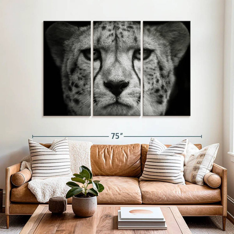 Brampt Wild Cat Portrait, 42" H x 65" W