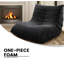 Fauteuil à billes, fauteuil surdimensionné confortable, canapé paresseux, canapé simple ergonomique avec tissu doux pour le salon, noir-187014201